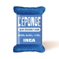 Inga éponge lavable grattante bleu x1