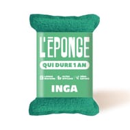 Inga-éponge lavable grattante verte x1