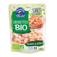 L'Assiette Bleue crevettes nature décortiquées cuites bio 100g