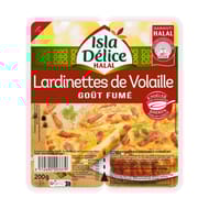 Isla Délice lardinettes de volaille goût fumé halal 2x100g