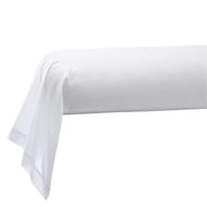 Taie de traversin 85x185 "uni 57 fils blanc"