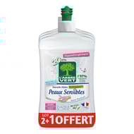 L'arbre vert vaisselle main peaux sensibles 500ml lot de 2+1 gratuit