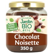 Jardin bio etic pâte à tartiner noisette cacao bio 350g