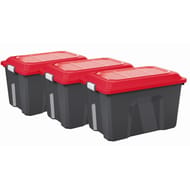 Sundis 3 malles de rangement 60L locker - noire/rouge