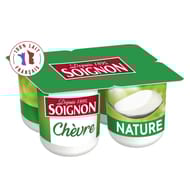 Soignon yaourt nature au lait entier de chèvre 4x125g