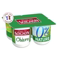 Soignon yaourt maigre au lait écrémé de chèvre 0% 4X125G