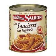 William saurin saucisses aux haricots - plat cuisiné 840g