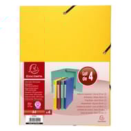 Exacompta lot de 4 boîtes de classement d25 cartonnée