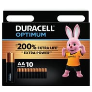 Duracell piles optimum aa x10 240g