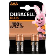 Duracell piles plus 100% aaa x4