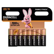 Duracell piles plus 100% aa x16 special offer 384g
