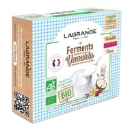 Lagrange ferment aromatises pour yaourts vanille / framboise / noix de coco 3x12g 385004