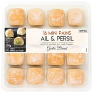 16 mini pains à l'ail et persil 250g