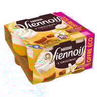 Le Viennois Liégeois vanille sur lit de caramel 4x100g offre éco