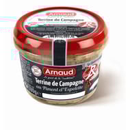 Arnaud terrine de campagne label rouge au piment d'espelette 180g