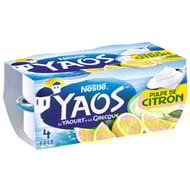 Yaos yaourt à la grecque pulpe de citron 4x125g offre découverte