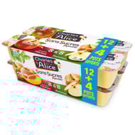 Charles & Alice uf sans sucre ajouté 8 pom + 8 pom pêche 12x100g +4ofts