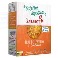Sabarot galette trio lentilles indienne etui 170g x8