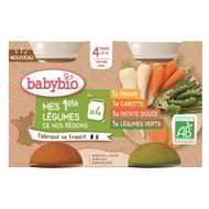 Babybio multipack pots legumes des 4 mois 130g x 4
