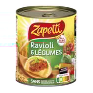 Zapetti ravioli 6 légumes au blé complet - plat cuisiné 800g