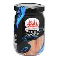 La Monégasque Filets d'anchois allongés à l'huile équilibre verre 210g