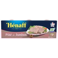 Henaff pâté de jambon fumé 3x80g