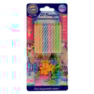Sainte lucie bougies anniversaire multicolores x20