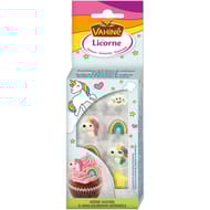 Vahiné assortiment de 8 décors de confiserie licorne 8g