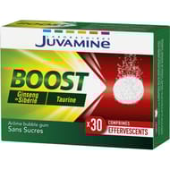Juvamine new boost ginseng taurine 30 comprimés effervescents 77g