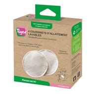 6 coussinets allaitement lavables en viscose bambou Tigex