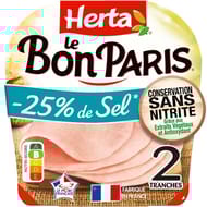 Herta le bon paris -25% sel sans nitrite 2 tranches 70g