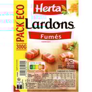 Herta lardons fumés pack éco 300g