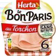 Herta le bon paris torchon conservation sans nitrite 6 tranches 210g