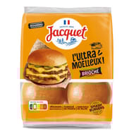 Jacquet 4 burgers ultra moelleux briochés 260g