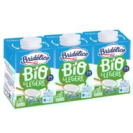Bridélice crème fluide légère uht bio 15% mg 3x20cl
