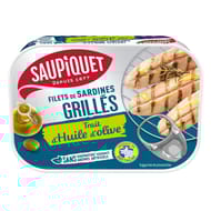 Saupiquet filet de sardines grillés sans aretes trait d'huile d'olive 70g