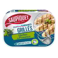 Saupiquet filets de sardine grillés sans aretes herbes de provence 70g