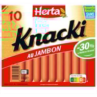 Herta knacki original au jambon x10, 350g