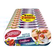 Saupiquet filets de maquereaux catalane 1-4x8+2 offertes 1690g