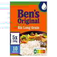 Ben's original riz sachet cuisson long grain 10 mn 1kg (5x200g)