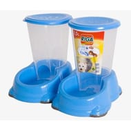 Riga lot de 2 distributeurs eau croquettes 1.5 ass