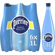 Perrier fines bulles eau minérale naturelle gazeuse 6x1L