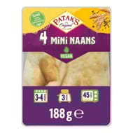 Patak's mini naans nature x 4 -188g