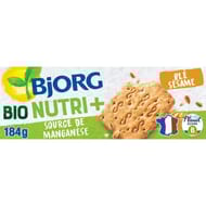 Bjorg biscuit nutri + blé sésame bio 184g