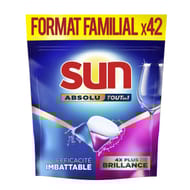 Sun pastilles lave-vaisselle absolu tout-en-un brillance x42 lavages 0.63kg