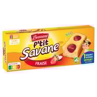 Brossard p'tit savane duo fraise x6 150g