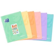 Oxford cahier easybook pastel agrafe 24x32 96 pages seyes couleurs assorties