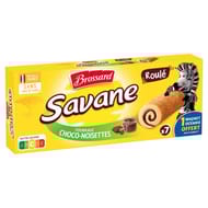 Brossard savane roulé fourrage choco-noisettes x7 175g