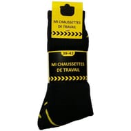 10 paires de mi chaussettes travail homme NOIR T39/42