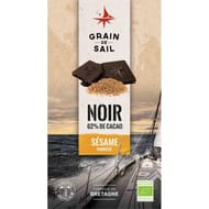 Grain de sail tablette de chocolat noir sésame torréfié bio 100g